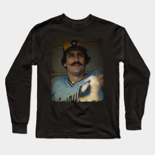 Rollie Fingers in Milwaukee Brewers Long Sleeve T-Shirt